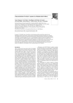 Characterisation of workers` exposure in a Russian nickel refinery