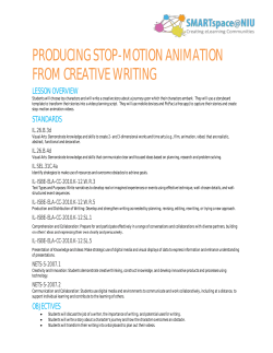 PRODUCING STOP-MOTION ANIMATION FROM CREATIVE