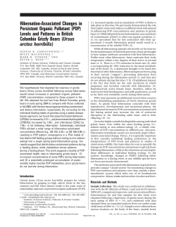 Hibernation-Associated Changes in Persistent Organic Pollutant