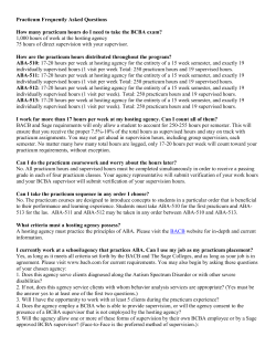 Practicum Frequently Asked Questions How many practicum hours