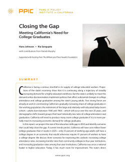 Closing the Gap - Public Policy Institute of California