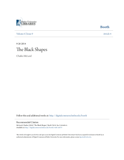 The Black Shapes - Digital Commons @ Butler University