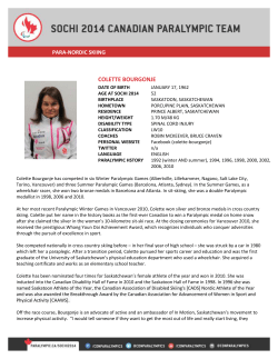 colette bourgonje - Canadian Paralympic Committee