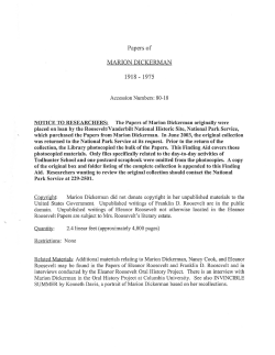 Papers: Friend of FDR and ER