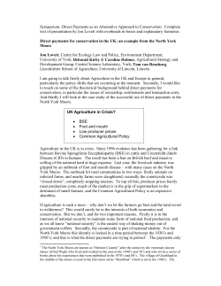 Direct payments for conservation in the UK: an example
