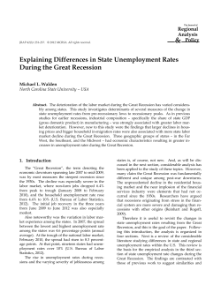 Explaining Differences in State Unemployment Rates During the
