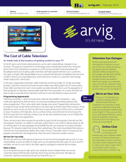 The Cost of Cable Television