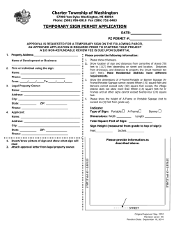 Temporary Sign Permit Application