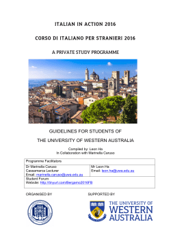 Student Guidelines 2016 - Global Studio