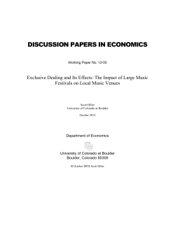discussion papers in economics - University of Colorado Boulder