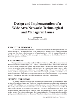 Design and Implementation of a Wide Area Network: Technological