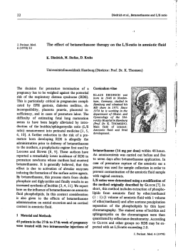 The effect of betamethasone therapy on the L/S