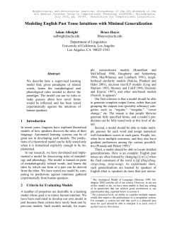 Modeling English Past Tense Intuitions with Minimal Generalization