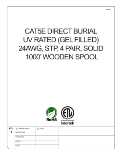 CAT5E DIRECT BURIAL UV RATED (GEL FILLED) 24AWG, STP, 4