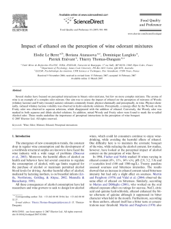 Impact of ethanol on the perception of wine odorant mixtures