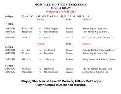Jnr Match Ref Draw 3 May