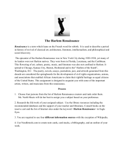 The Harlem Renaissance