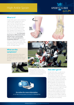 High Ankle Sprain - Sports Clinic NQ
