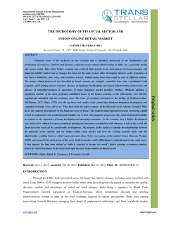 The Dichotomy of Financial Sector and Indian Online Retail