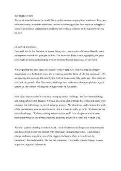 INTRODUCTION We are at a fearful time in the world. Some