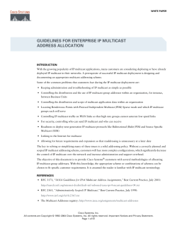 Guidelines for Enterprise IP Multicast Address Allocation