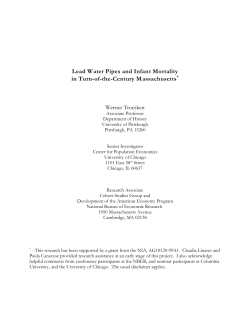 Lead Water Pipes and Infant Mortality in Turn-of-the