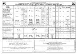 i ii iii iv v vi vii viii ix x xi xii opening hours and an entrance fee list for