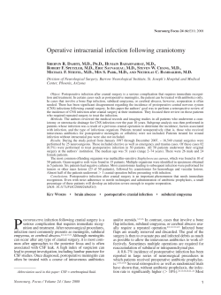 Operative intracranial infection following