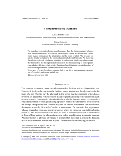 A model of choice from lists