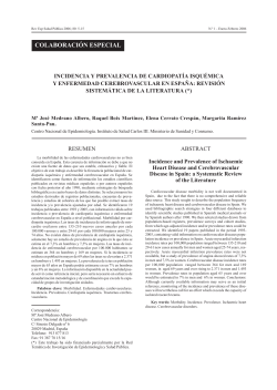 Incidence and Prevalence of Ischaemic Heart Disease and