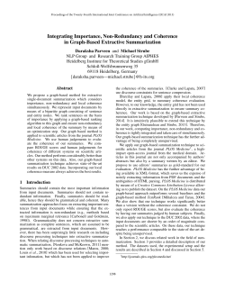 Integrating Importance, Non-redundancy and Coherence in Graph