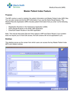 MRI &ndash; MP Demo Recall Guide &ndash; Meditech 5.67