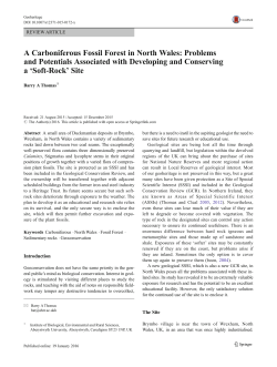 A Carboniferous Fossil Forest in North Wales: Problems and
