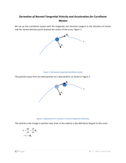 Derivation of Normal-Tangential Velocity and Acceleration for