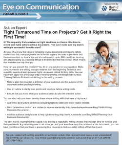 Tight Turnaround Time on Projects?