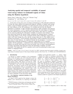 Analyzing spatial and temporal variability of annual waterenergy