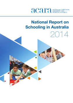 National Report on Schooling in Australia