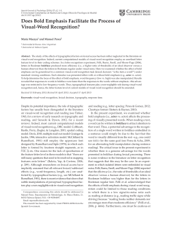 Does Bold Emphasis Facilitate the Process of Visual