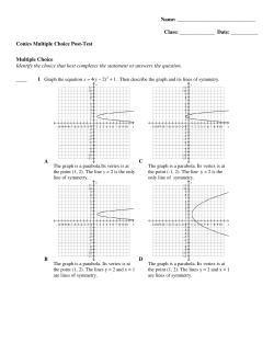 Conics Multiple Choice File