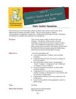 Public Conflict Resolution