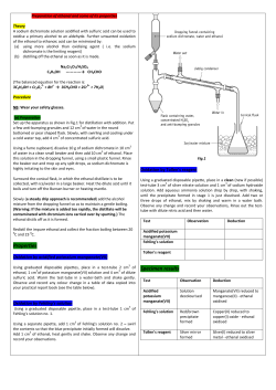 Exp. 7.4 Preparation of ethanal and some of its