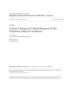 Climate Change and Cultural Response In The Prehistoric American