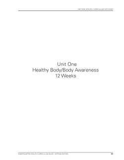 Unit One Healthy Body/Body Awareness 12 Weeks