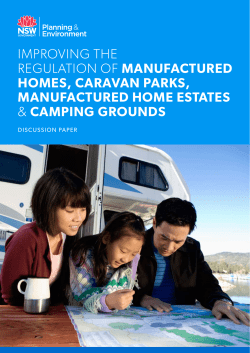 Improving the Regulation of Manufactured Homes, Caravan Parks