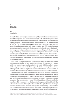 1 Chirality - Wiley-VCH