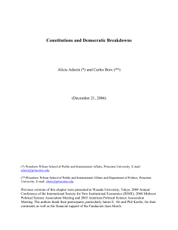 Constitutions and Democratic Breakdowns