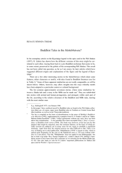 Buddhist Tales in the Mahābhārata?