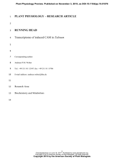 PLANT PHYSIOLOGY &ndash; RESEARCH ARTICLE RUNNING HEAD