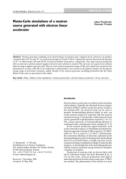 Monte-Carlo simulations of a neutron source generated with