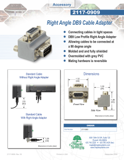 Right Angle DB9 Cable Adapter